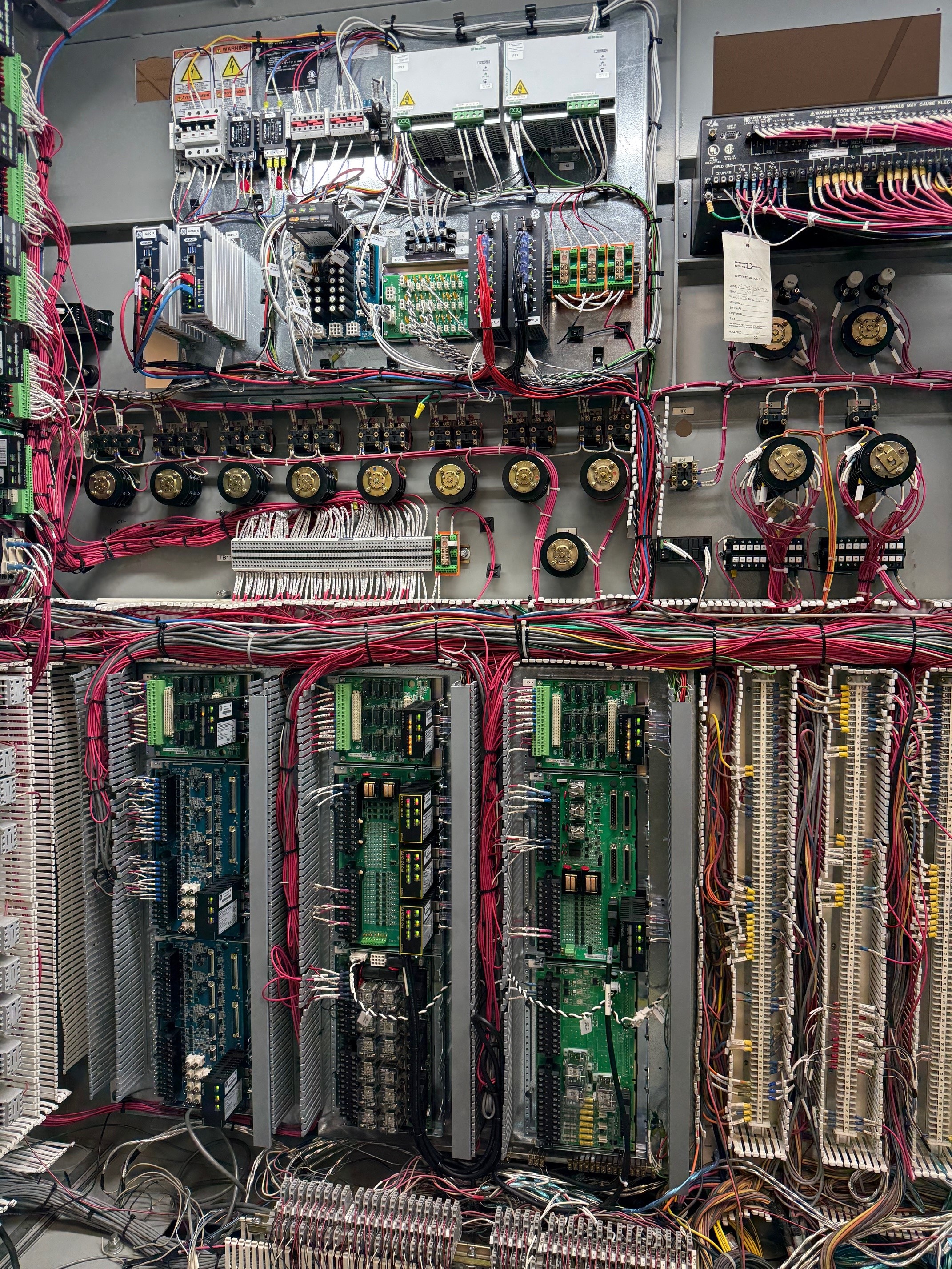 Custom control panel built in the Lone Star Controls panel shop
